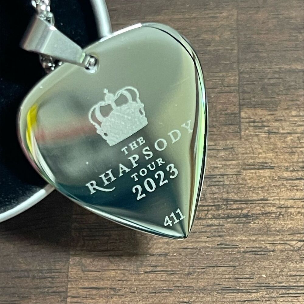 Queen Rhapsody Tour 2023 Guitar Pick Pendant Necklace